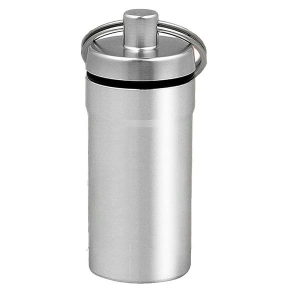 Box Keychain Medicine for Case Bottle Drug Holder Container Keyring Wat