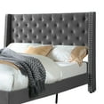 thumbnail image 5 of AC Pacific Modern Polyester Gray Cal King Platform Bed with Nailhead Trim, 5 of 6