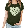 thumbnail image 1 of Meichang T-Shirts de la Saint-Valentin pour Femmes T-Shirts Graphiques Cœur Manches Courtes Col Rond Décontracté Hauts T-Shirts Joyeuse Saint-Valentin, 1 of 3