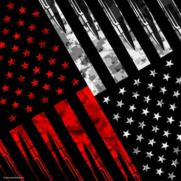 Hot Leathers BAB1091 Bullets Flag Bandana 21X21