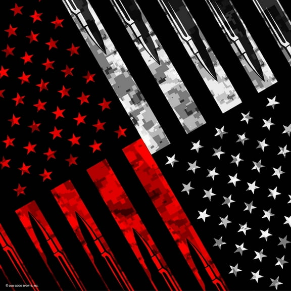 Hot Leathers BAB1091 Bullets Flag Bandana 21X21