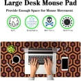 thumbnail image 2 of Office Desk Mat Red Yellow Big Mouse Pad Gaming Desk Pad Full Desk Mat Non-Slip Rubber Base Waterproof with Stitched Edges 35.4" X 15.7" for Game Office, The Shining Carpet Style, 2 of 6