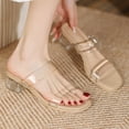 thumbnail image 3 of Sandalias Plataforma Zapatos Tacones Transparentes Mujeres Absorben El Sudor para Primavera Verano, 3 of 9