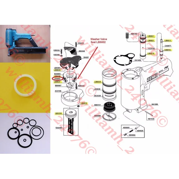 Senco Stapler Pw O-Ring Kit   Seal Lb5002