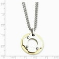 thumbnail image 3 of White Stainless Steel necklace with pendant 22 in 2 mm, 3 of 3