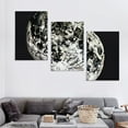 thumbnail image 4 of ONETECH  -  Framed Moon Phases Canvas Wall Art, Black and White Bedroom Wall Decor, Abstract Giclee Space Artwork with Matting and Acrylic Panel Sealing, for Home and 12''x16''X3 Panels, 4 of 4