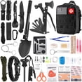 thumbnail image 1 of Kit de supervivencia LUXMOM, 142 unidades, con botiquín de primeros auxilios para acampar, color negro, 1 of 1