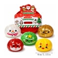 thumbnail image 3 of 5 Pcs Christmas Bao Bun Squishy Toy, 3.2 Inch Glitter Squishy Fidget Toys, Mystery Stress Ball Squishies for Christmas with Steamer Container for Kids Adults Christmas Stocking Stuffer, 3 of 7