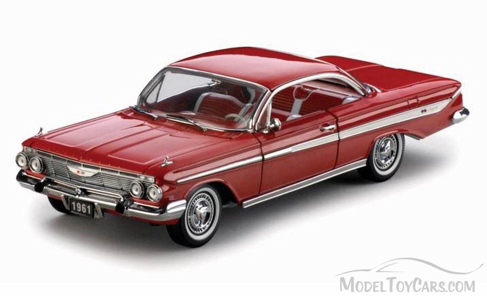 1961 Chevy Impala, Red - Sun Star 2100 - 1/18 Scale Diecast Model Toy Car