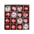 thumbnail image 1 of Bolas navideñas irrompibles de alta calidad: juego de 16 bolas decorativas de plástico de 6 cm con perchas, seguras para niños y mascotas, 1 of 7