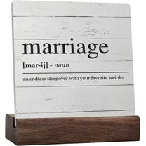 Marriage Ceramic Table Sign,Marriage Gifts,Wedding Gifts For Couple,Newly Wed Gifts For The Couple,Funny Wedding Gifts,Couples Bedroom Decor