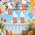 thumbnail image 4 of Decoraciones de Pascua, adornos de Pascua, regalos de Pascua Adorno de letra con orejas de conejo de madera de Pascua Letrero colgante de madera, 4 of 6