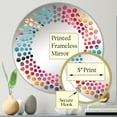 thumbnail image 3 of Designart "Playful Matrix of Multicolor Pop Art" Pop Art Polka Dot Round Wall Mirror - Oval Printed Decorative Mirror - Multiple Color Options, 3 of 5