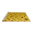 thumbnail image 2 of Ahgly Company Machine Washable Indoor Round Abstract Yellow Modern Area Rugs, 5' Round, 2 of 4