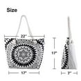 thumbnail image 3 of Fuklindy Women's Canvas and Cotton Beach Tote Bag with Waterproof, Boho, 3 of 6