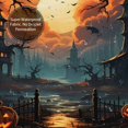thumbnail image 4 of Halloween Shower Curtain, Halloween Sunset Pumpkin Halloween Decor Shower Curtain, Halloween Decorations Bathroom Curtain with 9 Buttonholes, Ruffle Shower Curtain 60x72in, 4 of 6