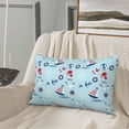 thumbnail image 5 of Pofeuu Sailboats Anchors Print Polyester Microfiber Plush Pillowcases, Super Soft and Cozy Pillow Case Covers with Envelop Closure（Pillow core not included）-16"x24", 5 of 6