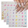 thumbnail image 1 of Pegatinas para uñas Dulyork con estampado en forma de corazón para el Día de San Valentín en 5D, 1 of 6
