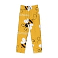thumbnail image 4 of Daiia Men'S Cute Bee Butterfly Yelllow Pants,Bottoms Sleep Lounge,Pajama Pants,Pj Bottoms Drawstring And Pockets-X-Large, 4 of 9