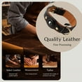 thumbnail image 5 of AirTag Leather Dog Collar for Large Dogs Adjustable Soft Leather Collar Heavy Duty Metal Buckle Collar with Anti-Lost Airtag Holder, Black (9"-23" Neck; 1.18" Wide), 5 of 11