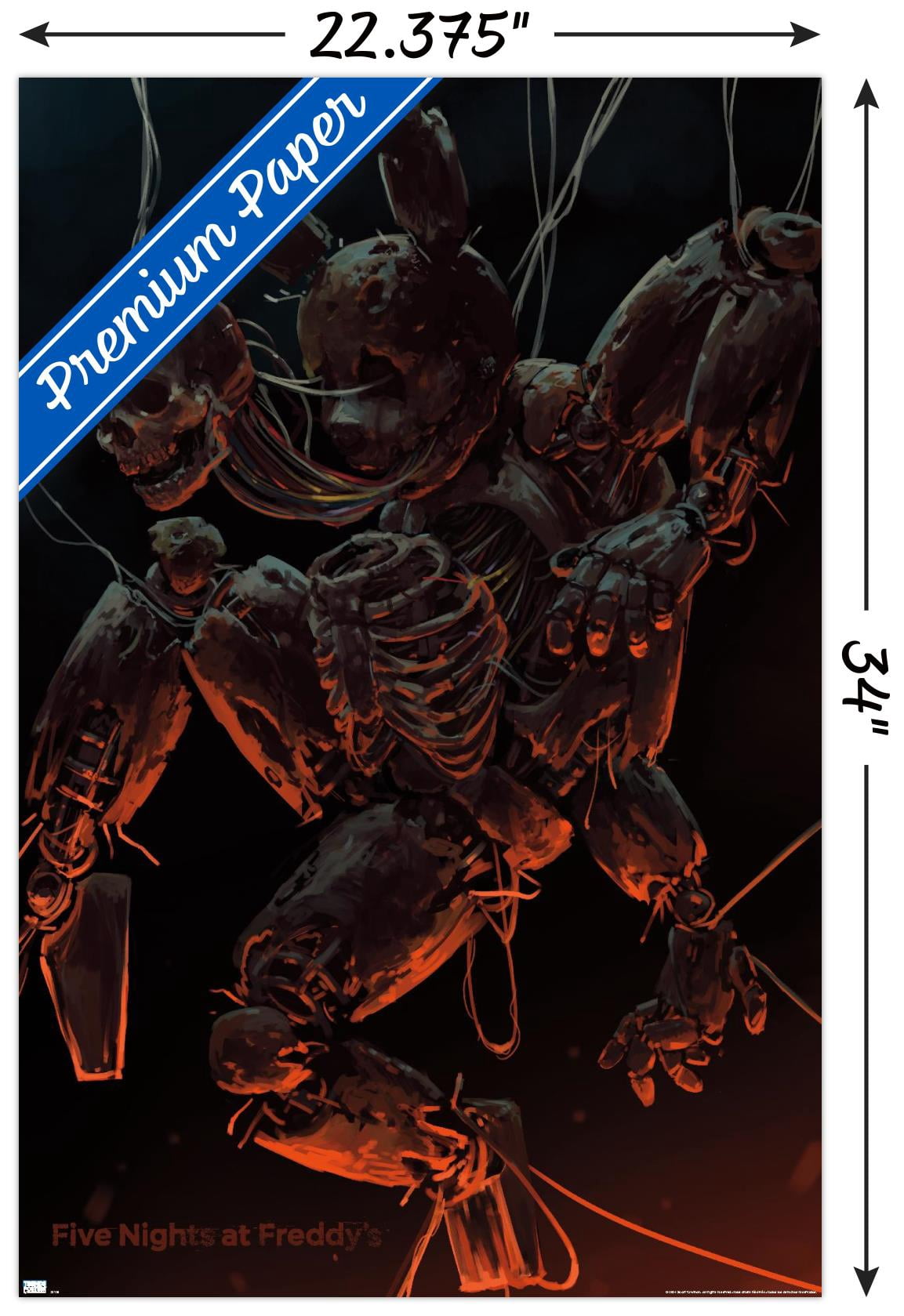Five Nights at Freddy's - Skeleton Wall Poster, 22.375" x 34"