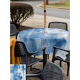 thumbnail image 5 of Outdoor Tablecloth with Umbrella Hole for Patio/Picnic/Party/Camping, Abstract Blue Waterproof Table Cloth Square Cover Washable, Modern Simple Painting Art (60"x 60"), 5 of 9