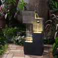 thumbnail image 3 of 34" H Contemporary Water Fountain Outdoor with LED Lights, 3 of 5