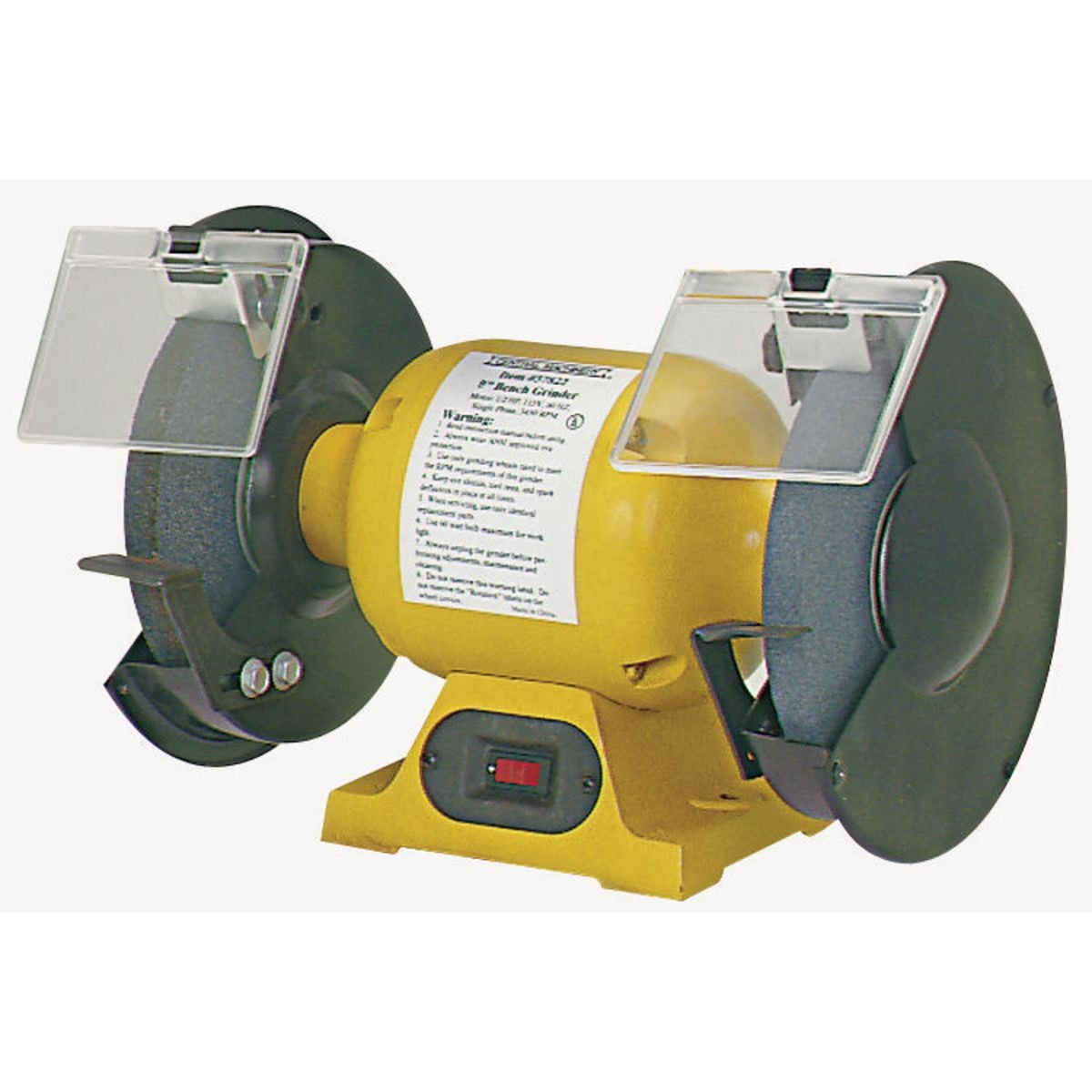 Central Machinery 8 in. Bench Grinder 3/4 HP Motor Adjustable Tool 120V