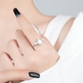 thumbnail image 5 of Blue Jewel Pear Cut Excellent 2.1 Ct Diamond Ring For Women's - 14K White gold Plated Diamond Rings - Classic 3 Stone with Pear Shaped Accents Diamond Rings for Women's - Gifts for Women's, 5 of 8