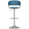 thumbnail image 2 of Simpli Home Lowell Adjustable Swivel Bar Stool In Blue Linen Look Fabric, 2 of 8