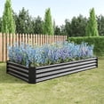 thumbnail image 1 of Relyard 8x2 Galvanized Steel Raised Garden Bed Planter Box, 1 of 5