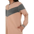 thumbnail image 4 of Beige - V neck Collar - Plus Size Tracksuit Sets - Alia, 4 of 6