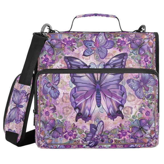 YAZAOO Zipper Binder trapper keeper Documents Organized Design Garden Of Enchantment Printed