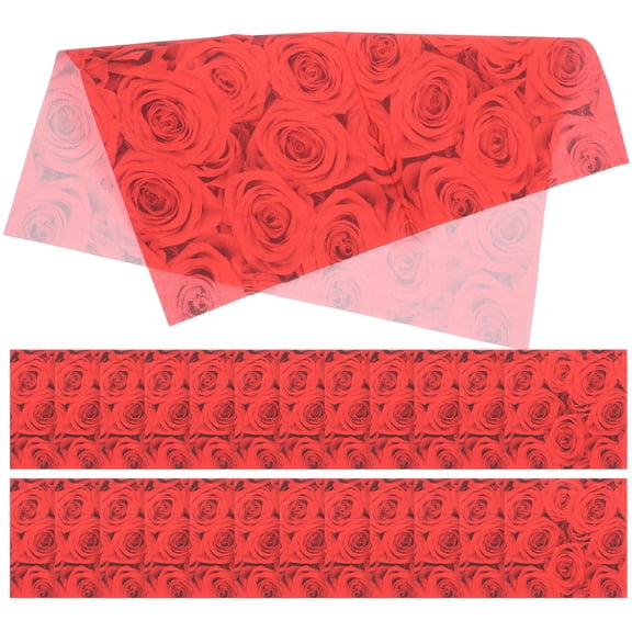 FELTECHELECTR 20 Sheets Red Rose Disposable Paper Napkins for Party, 33x33cm