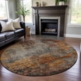 thumbnail image 3 of Dalyn Rugs Premium Machine Washable Mayfield AMF1210 Paprika 8' x 8' Round Rug, 3 of 6