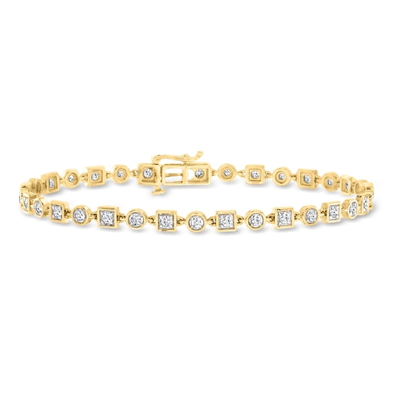 Ross-Simons 1.00 ct. t.w. Diamond Geometric Bracelet in 14kt Yellow Gold, Women's, Adult
