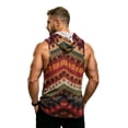 thumbnail image 7 of Graphic Camo Sleeveless Hooded Tank Top for Men, Muscle Fit Pullover Gym Vest - Quick-Dry Athletic Shirt with Pocket for Bodybuilding & Summer Training Brown S, 7 of 7