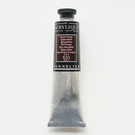 UPC: 3046450064800 | Sennelier Extra-Fine Artists Acrylic Color 60ml Tube Quinacridone Red Orange S4