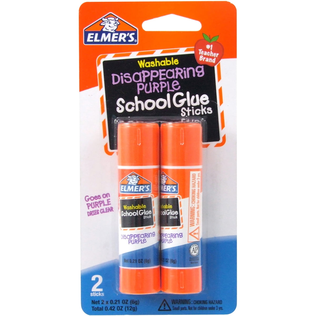 Elmer's Washable School Glue Sticks Purple 2/Pkg.21oz Walmart Canada