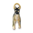 thumbnail image 7 of 14k Yellow Gold Enameled Medium German Shepherd Charm Pendant, 7 of 7