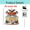 thumbnail image 2 of America 250 Ornament, Wreath-Adorned White House & Eagle Printed Acrylic Ornament Patriotic Decor for Holiday Collectible, Patriots and Home Decoration, 2 of 7