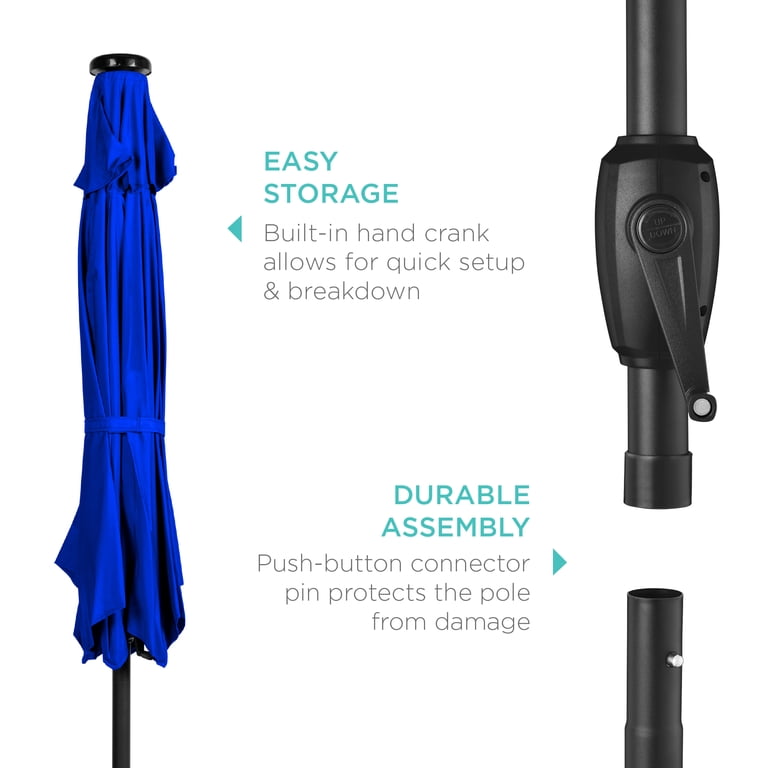 best choice patio umbrella assembly Products 10ft Outdoor Umbrella, Outdoor Table Umbrella, Yard Umbrella, Market with 6 Sturdy Ribs, Push Button, Tilt and Crank Designed to keep you cool and comfortable in your outdoor living space Best Choice Products 10ft Outdoor