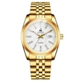 thumbnail image 2 of Resicozy Watches for Men Silver Stainless Steel Strap Wrist Watch Business Casual Daily Round Dial Watch B, 2 of 9