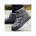 thumbnail image 5 of Frontwalk Womens Mens Winter Boot Faux Fur Waterproof Boots Slip On Snow Outdoor Resistant Hiking Women Men Mid Calf Warm Booties Camouflage Gray 10.5, 5 of 8