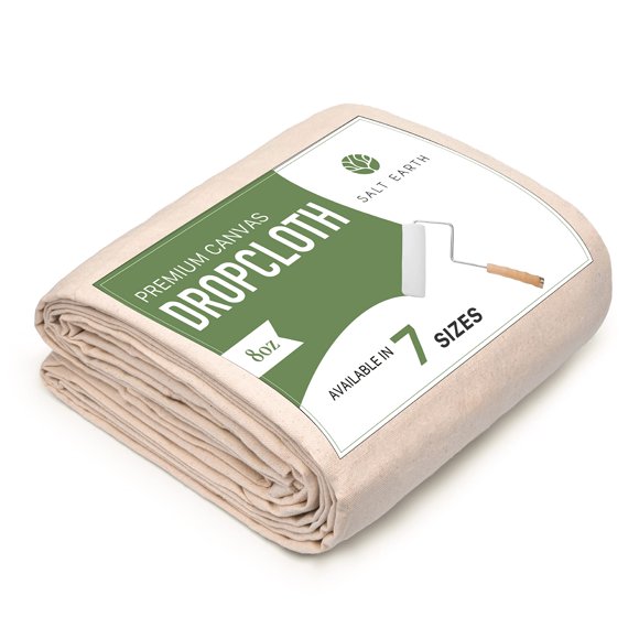 Lona Drop Cloth Salt Earth 100% algodón reciclado de 2 x 3 m