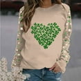 thumbnail image 1 of TaTaai St Patricks Day Sweatshirt Women Shamrock Long Sleeve Shirt Irish Festival Holiday Crewneck Causal Top Gift, 1 of 5