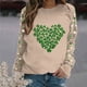 thumbnail image 1 of TaTaai St Patricks Day Sweatshirt Women Shamrock Long Sleeve Shirt Irish Festival Holiday Crewneck Causal Top Gift, 1 of 5