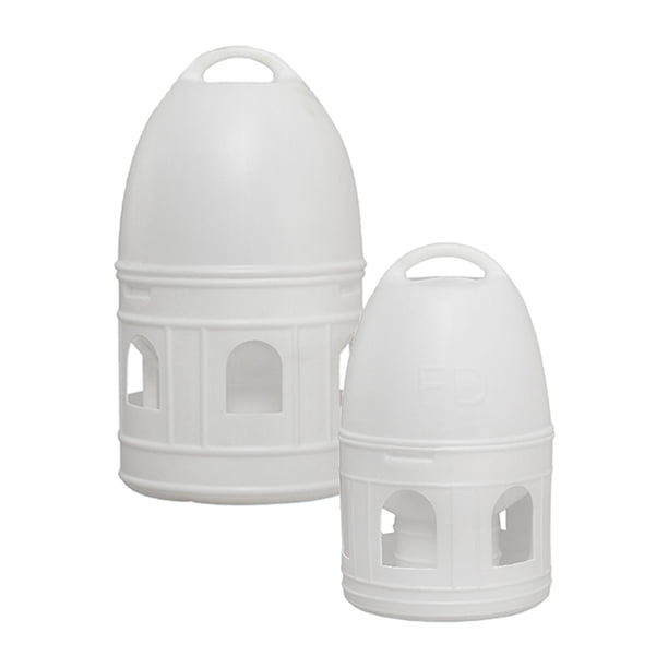 2 piezas de bebedero de agua para pájaros duradero, comedero para pájaros, accesorios para jaulas de pájaros con asa. 5L 10L Blanco