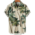 thumbnail image 2 of Men's Hawaiian Shirt Men's Summer Coconut Tree Short Sleeve Printed ShirtSinKeeU, 2 of 4