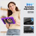 thumbnail image 6 of Case for Lenovo Tab M8 4th Gen 2024/2023 (TB-301FU, TB-300FU) with Screen Protector, 360 Degree Rotating Kickstand Hand Strap Heavy Duty Shockproof Cover with Shoulder Strap, Purple, 6 of 7